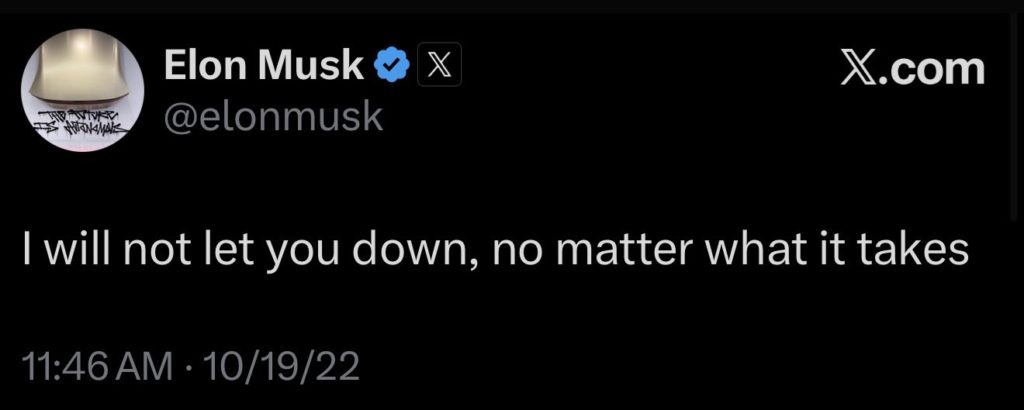 elon wont let you down tweet fail